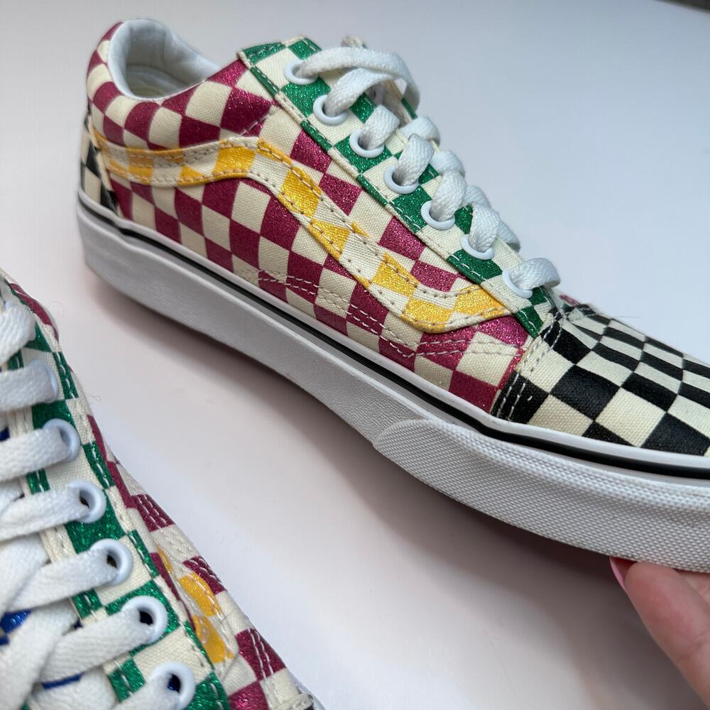 VANS Old Skool Multi Glitter Checks Sneakers - Picture 3 of 7